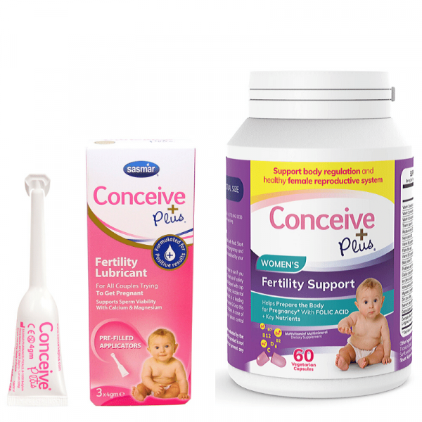 Conceive Plus Womens Fertility Support 60 Caps + 3 Lubricant Applicators (GB)